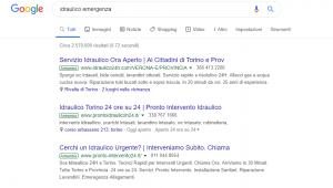 Paid search ad tra i risultati di Google.