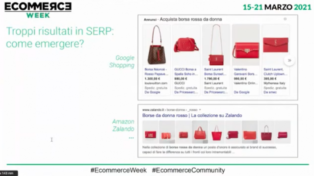 Ecommerceweek con Laura Copelli come ottimizzare l'ecommerce con la seo