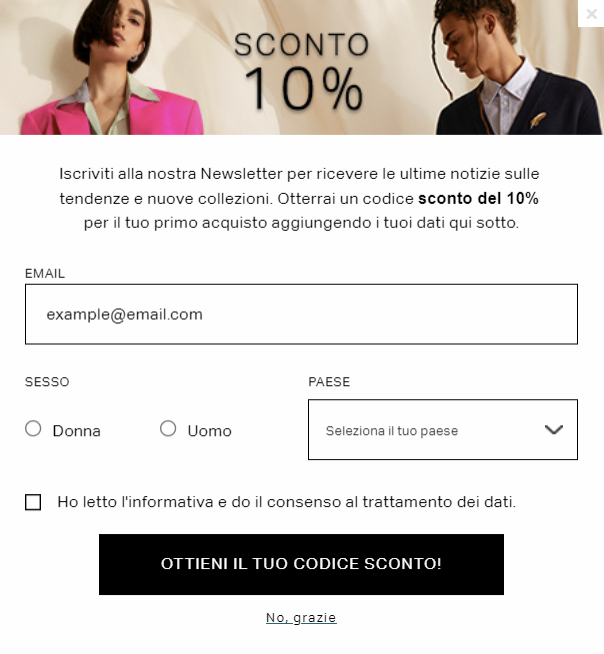 lead generation salecycle newsletter esempio