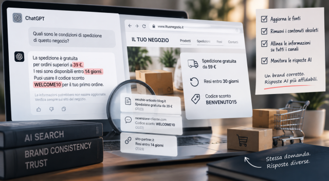 Informazioni sbagliate sul brand nell'AI: come correggerle
