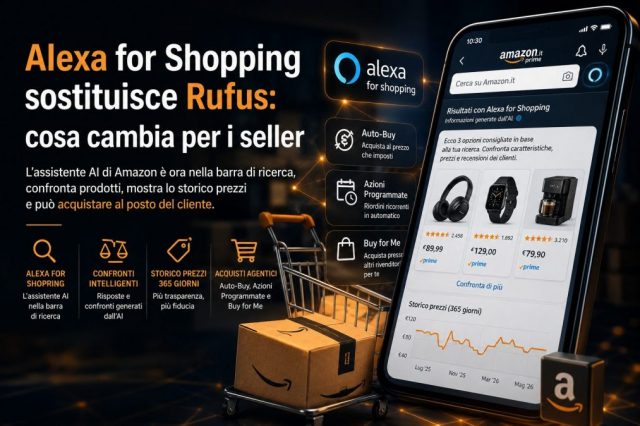 Alexa for Shopping sostituisce Rufus: guida per i seller
