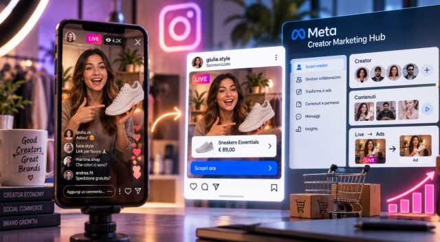 header-meta-creator-marketing-hub-dirette-instagram-2026 Creator Marketing Hub: le dirette Instagram diventano ads